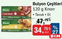 KNORR BULYON ÇEŞİTLERİ 120 G KNORR BULYON ÇEŞİTLERİ 120 G